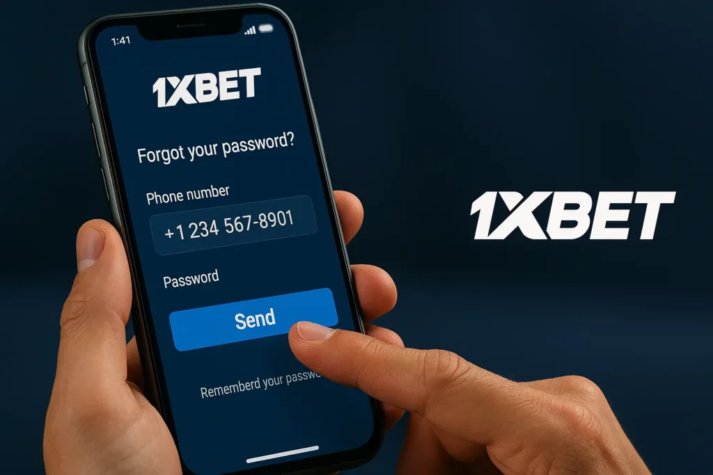 1xBet Resetting a password